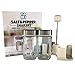 Salt and Pepper Shakers - Salt Shaker - with Adjustable Pour Holes and Matching Holder