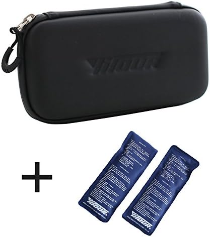 Insulin Cooler Travel Bag Case Portable Medical Travel Cooler Organizer Wallet for Keeping Diabetics Medication Cool and Insulated with 2 Ice Pack - Black