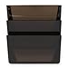 Rolodex Stak-A-File Three-Pocket Wall File, Letter, Smoke, 3/Pack (47021)