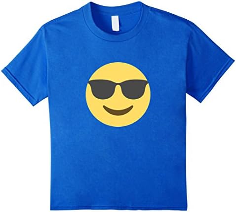 Kids Sunglasses (Cool) Smiley Face T-Shirt 6 Royal Blue