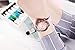 DOVODA Girl Watches Easy Reader Time Teacher Flowers Diamond Pink Leather Watch for Girls