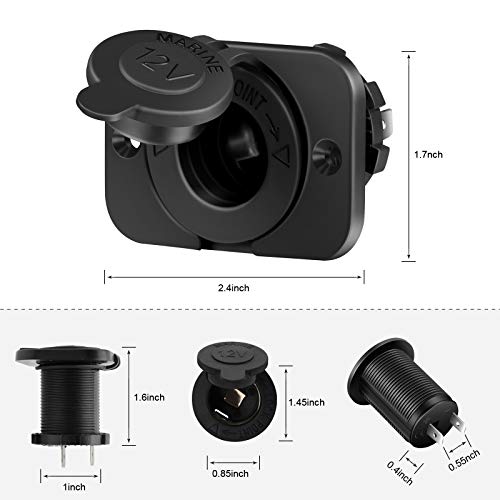 Cigarette Lighter Socket Car Marine Motorcycle ATV RV Lighter Socket