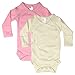 Preemie Newborn Baby Girl Long Sleeve Kimono Bodysuit with Mitten Cuffs (2-Pack)