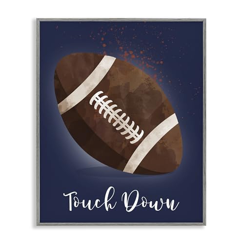 Stupell Industries Game On Touch Down Gray Framed Giclee Art, design by Christi…