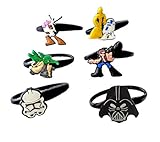 AVIRGO 6 pcs Releasable Ponytail Holder Elastic Rubber Stretchable No-slip Hair Tie Set # 100-6