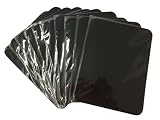 PEPPERLONELY Brand, 10 Pack Black Thin Non-slip Rubber Base Mouse Pads [Office Product]