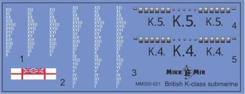 ***British K-class submarine 1/350 Micro Mir 350-021