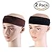 OULII Velvet Wig Grip Band Comfort Head Hair Band Adjustable Hair Fasterner Gifts for Mothers, pack of 2 Brown and Black