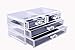 PMLAND Acrylic Jewelry Organizer, Arranges Makeup and Accessories, 4 Drawers Cosmetic Storage Display Box