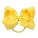 CÉLLOT 40Pcs 4.5 Inches Boutique Pops Hair Bows Elastic Hair Ties Grosgrain Ribbon Big Cheer Bow Ponytail Holder Rubber Hair Bands for Baby Girls In Pairs