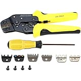 Meterk Crimping Tool Wire Crimpers With Carbon Steel Support 0.1-6mm² Adjustable Crimping Range Comfort Grip Terminals Connectors Ratcheting