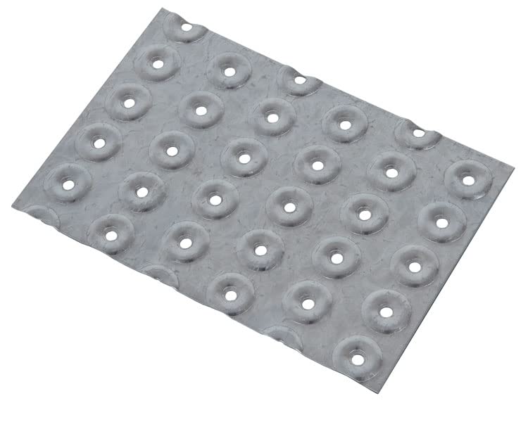BPC Fixings Galvanised Hand Nail Plate 20-Piece Set, 150 mm Length x 80 mm Width, Silver