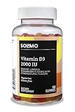 Amazon Brand - Solimo Vitamin D3 2000 IU, 160 Gummies (2 Gummies per Serving)