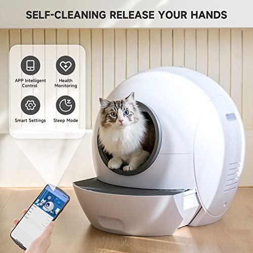 ELS PET SelfCleaning Cat Litter Box, No Scooping Automatic Cat Litter