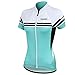 Womens Cycling Jersey Short Sleeve Ladies Bike Shirt Cycle Tops with Pockets Full-Zip Green