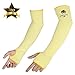 Kevlar Arm Sleeves, Easylife185 Cut & Heat Proof Sleeve with Thumb Holes, 18 " Inch Long Safety Arm Guide (Flexible Lighter washable ) Mechanic Sleeves for Men, Women 1Pair-Yellow primary