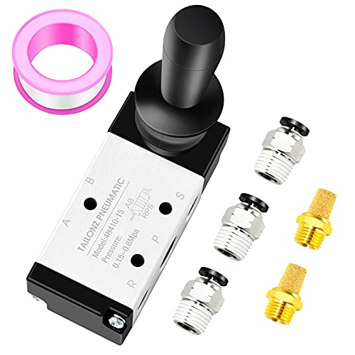 TAILONZ PNEUMATIC 1/2"NPT 5 Way 2 Postion Air Hand Lever Operated Valve