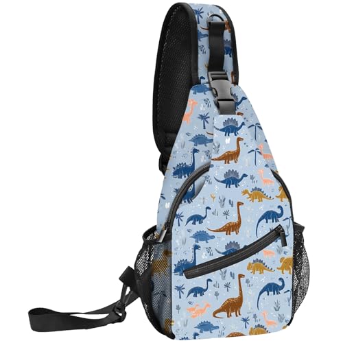 Dinosaur Sling Bag Travel Crossbody Backpack for Women Chest Daypack at Amazon