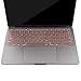 MOSISO Silicone Keyboard Cover Protective Skin Compatible with MacBook Pro 13 inch 2017 2016 Release A1708 Without Touch Bar & Compatible with MacBook 12 inch A1534, Rose Gold