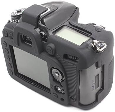 JUNIPA Professional Camera Silicone Rubber Housing Case Protective Cover for Nikon D7100 D7200 Digital SLR Camera - Black