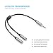 Inateck 3.5mm Audio Y Splitter Cable Male to 2 Female for Earphone and Headset Splitter Adapter, Compatible for iPhone, Samsung, LG Smartphones, Tablets, MP3 players, 22cm
