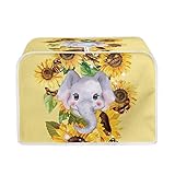 Talayituse Elephant Sunflower Print 2 Slice Toaster