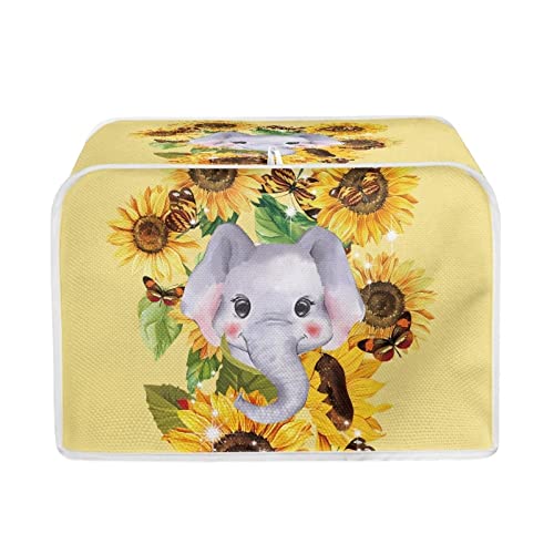Talayituse Elephant Sunflower Print 2 Slice Toaster