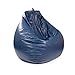 Gold Medal Large Leather Look Tear Drop Bean Bag, Navy