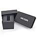 MEGIR M en Sports Quartz Wrist Watch Analogue Chronograph Luminous Auto Calendar with Black Silicone Band Rose Gold Alloy Case