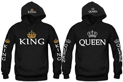 King & Queen Matching Couple Hoodie Set His & Hers Hoodies