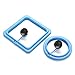 GOOTRADES 2 Pcs-Set Plastic Ring Station Aquarium Fish Safe Food Feeder Blue (1 Sets)
