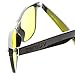 zeroUV - Blue Blocking Driving Horn Rimmed Sunglasses Amber Tinted Lens 54mm (5 Black + Black Yellow)