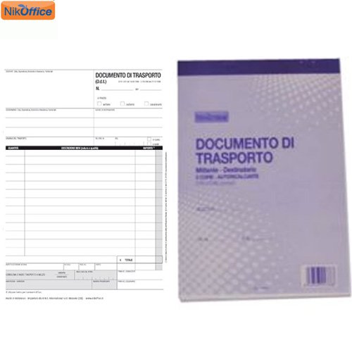 Blocco Documenti Di Trasporto DDT A5 - 3 Copie Autoricalcanti, 50 Moduli NikOffice - Foto 2