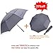 G4Free 68 Inch Automatic Open Golf Umbrella Double Canopy Extra Large Oversize Windproof Waterproof Stick Umbrellas(Grey)