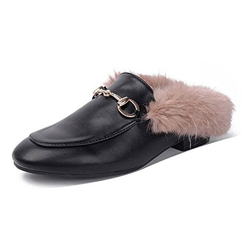 digital dress room womens black fur loafers mules flats boots stiletto high heels sandals shoes for woman girls teens