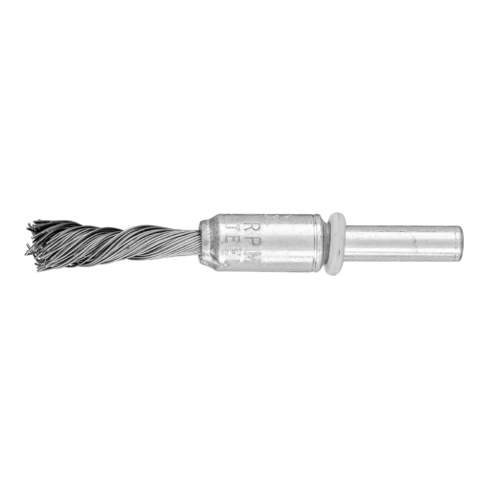PFERD Singletwist Brush Brush Braided PBGS | Diameter 10 mm Shaft Diameter 6 mm Steel Wire Diameter 0.35 | 43298007 - for Straight Grinders, Drills, Bending Shafts