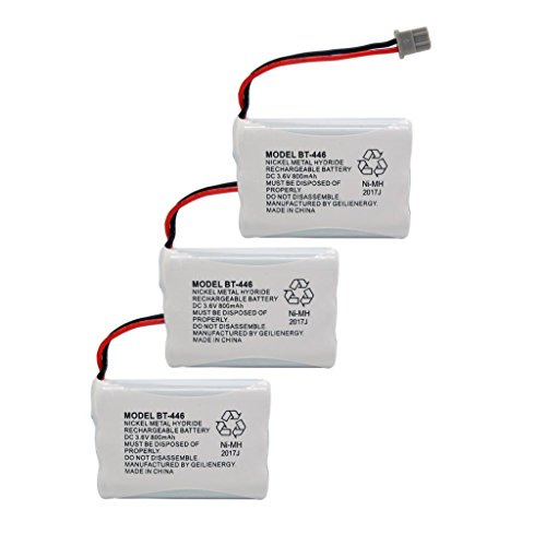 GEILIENERGY BT446 BT-446 BBTY0503001 BT-1004 BT-1005 GE-TL26402 BT-504 CPH-488B 3.6V 800mAh Rechargeable Battery Compatible with Uniden Cordless Phone(Pack of 3)