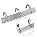 HOMEIDEAS Coat Hook Rack Wall Mounted 8-Inch SUS304 Stainless Steel Brushed Nickel Hook Rail with 3 Heavy Duty Hooks