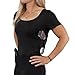 Graystone Holster Shirt Scoop Neck Concealed Carry Clothing for Women - Deep Concealment Compression CCW Clothes (Black, Large)