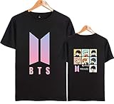 Viclearshop BTS In Bloom Tshirt Unisex T-Shirt Tee Bangtan Boys J-Hope Suga JIMIN V Jin (Black, L)