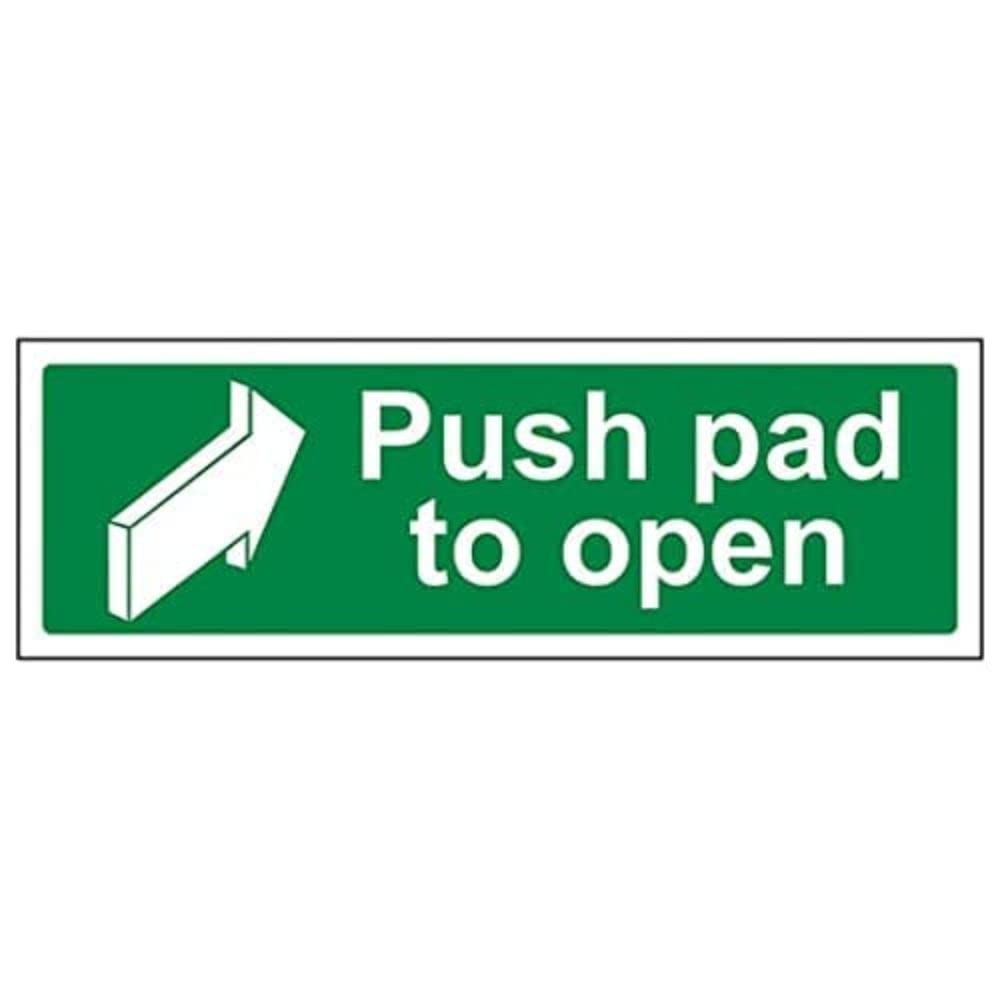 V Safety Eco Friendly Safe Condition Door - Push Pad To Open - 300 X 100mm