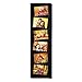 Adeco [PF0267] Decorative Black Wood Wall Hanging collage Picture Photo Frame, 6 Slanted Tilted Skewed Openings, 5x7 inches