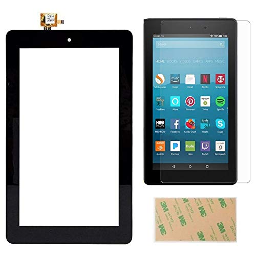 Touch Screen Digitizer Replacement Part for Fire 7 5th Generation 2015 Release SV98LN with Adhesive, Screen Protector, NO LCD (NOT for 5th Kids Edition)