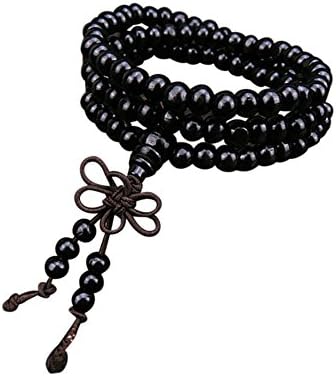 HIRIRI Hot Sale Women Men 6mm Natural Sandalwood 108 Wooden Prayer Buddha Beads Bracelet Bangles Jewelry