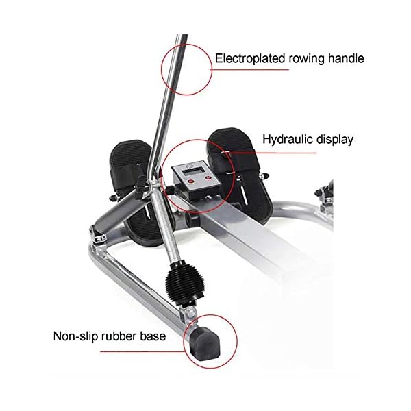 BZLLW Hydraulic Rowing Machine Home Use,Super Silent Indoor Portable Rower,Home Gym Foldable Rowing Machine,with LCD…