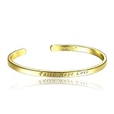 SOLOCUTE Cuff Bangle Bracelet Engraved 