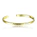 SOLOCUTE Cuff Bangle Bracelet Engraved 
