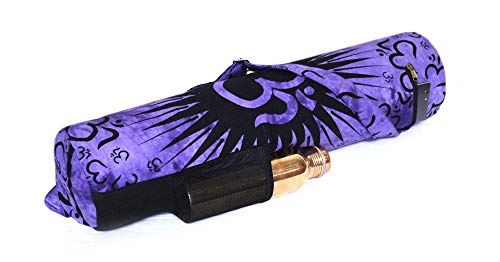 Popular-Handicrafts-Indian-Om-Exercise-Yoga-Mat-Carry-Bag-Tote-Carrier-Full-Zip-with-Shoulder-Strap-Bag-Hippie-Block-Print-Yoga-Mat-Bag-Purple