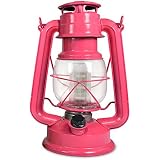 Northpoint Vintage Style Pink Flamingo Hurricane Lantern with 12 LED's and 150 Lumen Light Output and Dimmer switch, Battery Operated Hanging Lantern for Indoors and Outdoor Usage