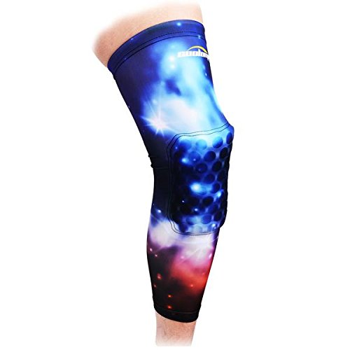 COOLOMG Pair Basketball Knee Pads For Kids Youth Adult Nebula Galaxy